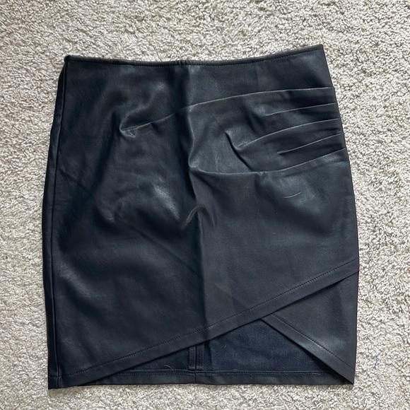 Vici Dresses & Skirts - VICI black leather high waisted mini skirt